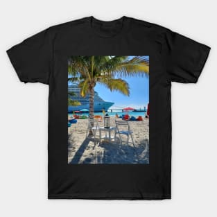 MSC Seashore docked at Ocean Cay, Bahamas T-Shirt